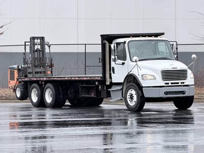 Freightliner M2 106 Tandem Axle 24 ft Flatbed Truck - 330HP, Automatic