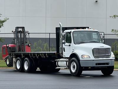 Freightliner M2 112 Tandem Axle 24 ft Flatbed Truck - 450HP, 10 Speed Manual