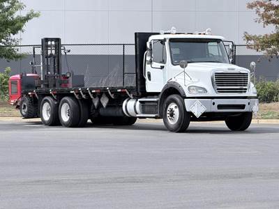 Freightliner M2 112 Tandem Axle 24 ft Flatbed Truck - 370HP, 6 Speed Allison Hs Automatic