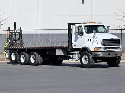 Sterling L9500 Tri Axle 28 ft Flatbed Truck - 450HP, 10 Speed Manual