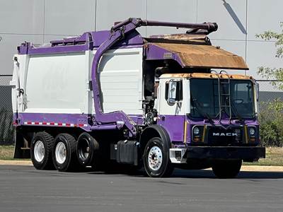 Mack MRU613 Tri Axle Garbage Truck - MP7, 345HP, Automatic