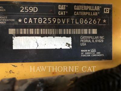Caterpillar 259D Track Skid Steer