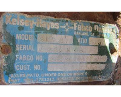 Fabco SDA 21 Front Axle Assembly