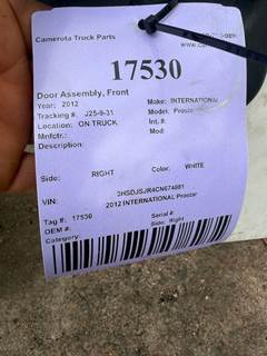 International ProStar Right Front Door Assembly