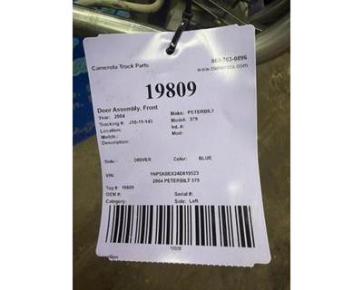 Peterbilt 379 Left Front Door Assembly