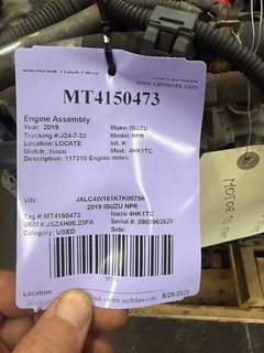 Isuzu 4HK1TC Engine for a Isuzu NPR