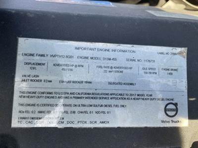 Volvo D13M-455 Engine for a Volvo VNL