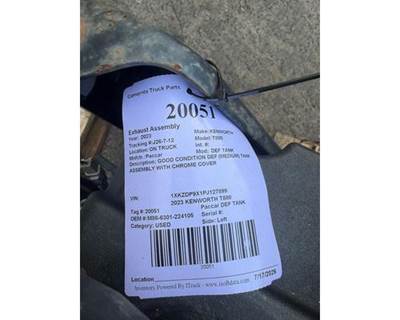 Paccar DEF TANK Left Exhaust Assembly for a Kenworth T880