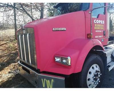 2007 Kenworth T800 Hood, Red, Curved Windshield