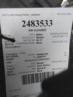 International ProStar Air Cleaner / Air Filter Housing for a International PROSTAR 113