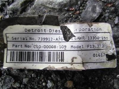 Axle Alliance F13.3 3N Front Axle Assembly