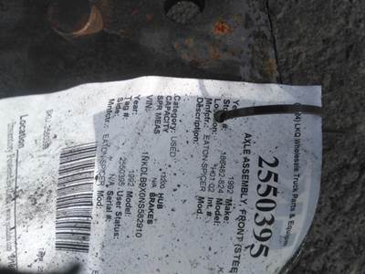 Eaton-Spicer E1462W Front Axle Assembly