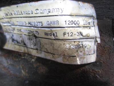 Axle Alliance F12 3N Front Axle Assembly