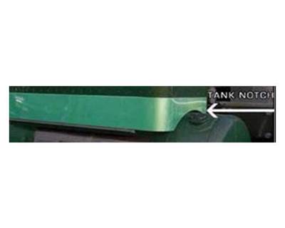 1987-2007 Peterbilt 379 9"X63" Sleeper Panels with Tank Notch, Stainless Steel