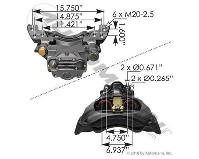 Bendix K081143 Left Brake Caliper