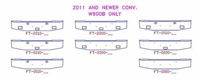 Kenworth Front Bumper for a Kenworth W900B 2011-2020
