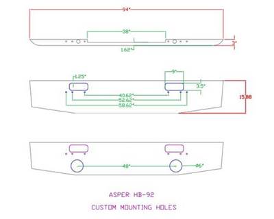 Peterbilt 358 Front Bumper