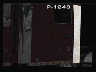 Peterbilt 379 70" Sleeper Body Exterior Replacement Panel, Stainless Steel 18 GA