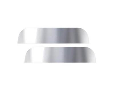 Peterbilt 379/386/389 Stainless 7" Chopped Window Trim Set, Cab-Mounted Mirrors