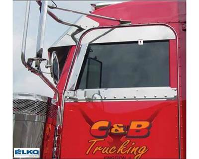 1973-2004 Peterbilt Top of Door Trim 5" (Chop Look) Door Mounted, Polished
