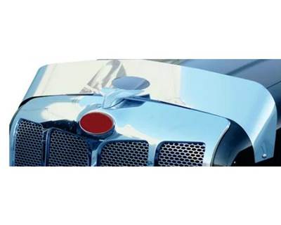 2012-2018 Peterbilt 587 6" Stainless Steel Bugshield with Oval Cutout