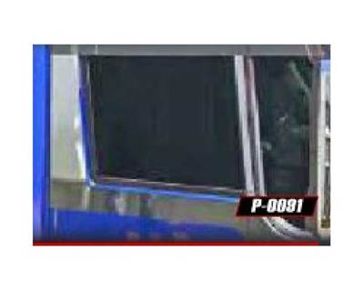 2012-2018 Peterbilt 587 Door Window Edge Trim & Divider, Stainless Steel 22 GA
