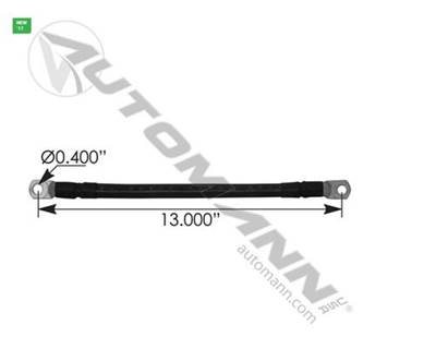 BATTERY CABLE STACKABLE 2/0 13IN BLACK 3/8" EYELETS UNIVERSAL   