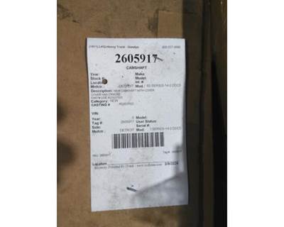 Detroit Series 60 14.0L DDEC V Camshaft for a Detroit 60 SERIES-14.0 DDC5