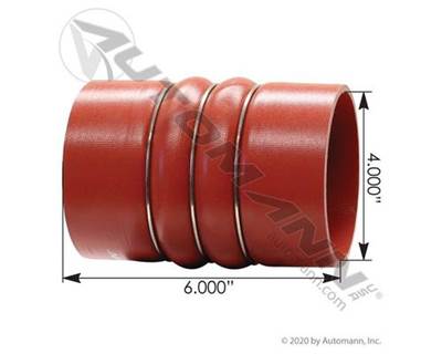 New CAC Silicone Hose Hot Side 4" x 6" 3 Rings Red for Kenworth T660/PETERBILT/PROSTAR