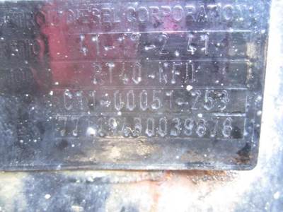 Detroit RT40-NFDFR241 Cutoff for a Freightliner FAS II AIRLINER LATE TANDEM