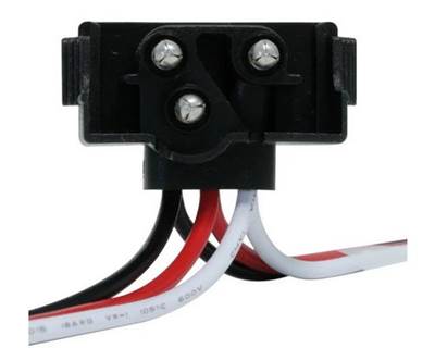 3 Prong Right Angle Light Plug Wiring Harness, 12" Lead Wire