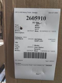 Detroit Series 60 12.7L DDEC V Engine Oil Pan for a Detroit 60 SERIES-12.7 DDC5