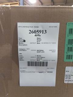 Detroit Series 60 12.7L DDEC V Engine Oil Pan for a Detroit 60 SERIES-12.7 DDC5