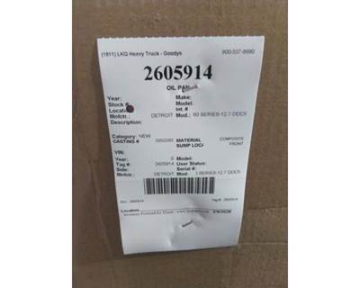 Detroit Series 60 12.7L DDEC V Engine Oil Pan for a Detroit 60 SERIES-12.7 DDC5