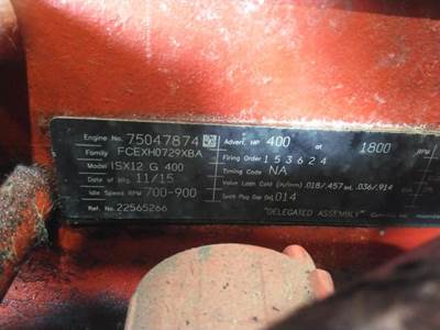 Cummins ISX12 G Engine for a Cummins ISX12G 3647
