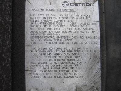 Detroit DD15 Engine for a Detroit DD15 (472910)