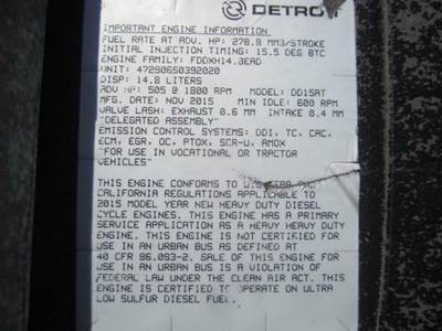 Detroit DD15 Engine for a Detroit DD15 (472906)