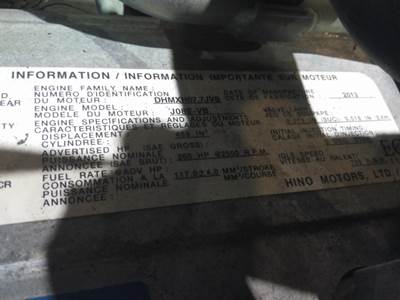 Hino J08E-VB Engine