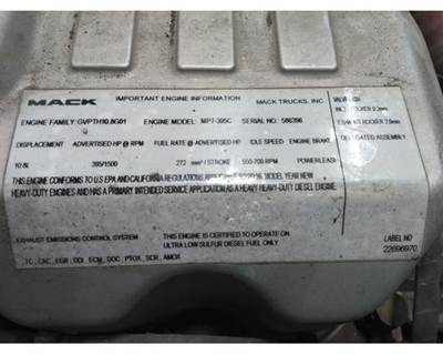 Mack MP7 Engine for a Mack MP7 EPA 13 (D11)
