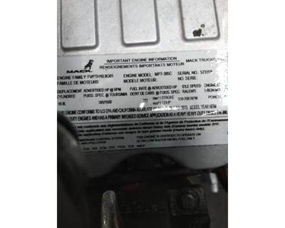 Mack MP7 Engine for a Mack MP7 EPA 13 (D11)