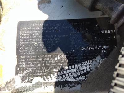 Mercedes-Benz MBE 906 / OM906LA Engine for a Mercedes OM906-LA-MBE906 EPA 04