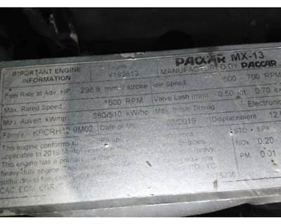 Paccar MX-13 Engine for a Paccar MX-13 EPA 17