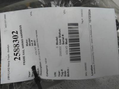 Volvo VNL Frame Rail Wiring Harness