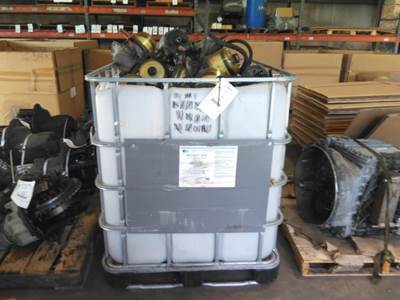 PLASTIC CONTAINER OF VARIOUS FUEL FILTER HOUSINGS 
QTY: 79 
 