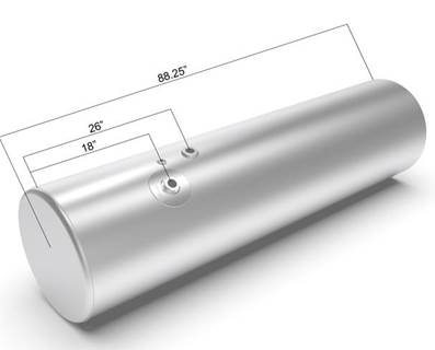 Freightliner Cascadia 113 Left Fuel Tank for a Alum Cylinder 145-154 GALLON