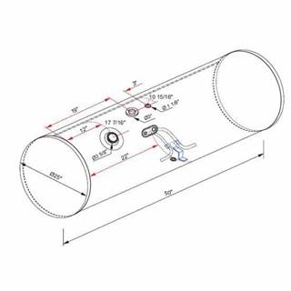 Freightliner Cascadia Fuel Tank for a Alum Cylinder 95-104 GALLON