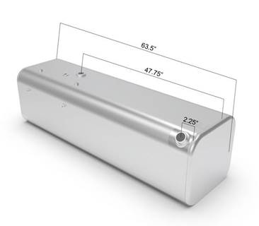 Freightliner FL60 1992-2004 Left Fuel Tank for a Alum D Or Rectangle 85-94 GALLON