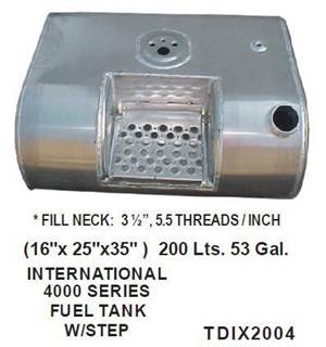 International 4300 2002-2009 Right Fuel Tank for a Alum D Or Rectangle 45-54 GALLON