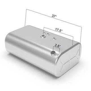 International 4700 1990-2002 Left Fuel Tank for a Alum D Or Rectangle 55-64 GALLON