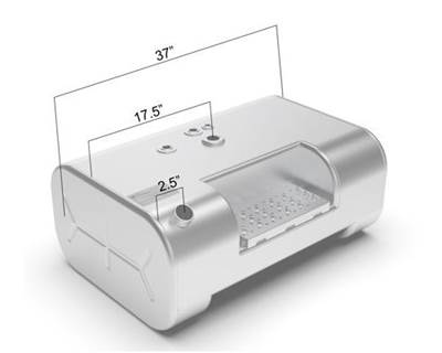 International 4700 1990-2002 Left Fuel Tank for a Alum D Or Rectangle 55-64 GALLON